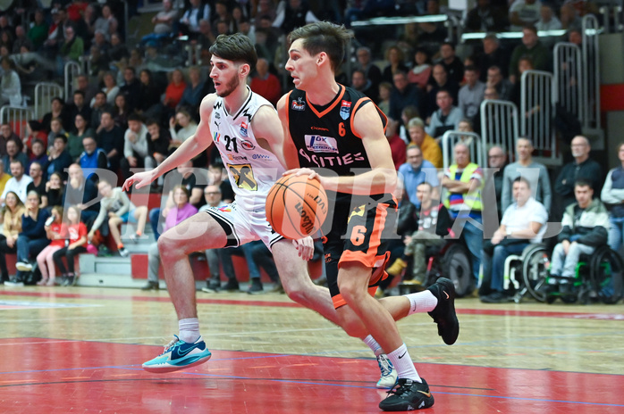 Basketball, Superliga 2023/24, Grunddurchgang 15. Runde, Flyers Wels vs. Fürstenfeld Panthers,
