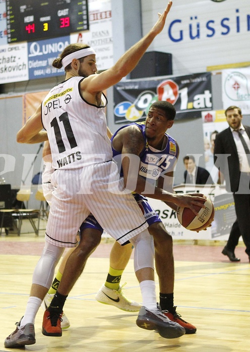 Basketball ABL 2015/16 Grunddurchgang 13.Runde Güssing Knights vs Gmunden Swans