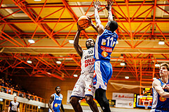 Basketball, win2day Basketball Superliga 2023/224, Grunddurchgang Runde 16, BBC Nord Dragonz, Oberwart Gunners, Austen Awosika (10)