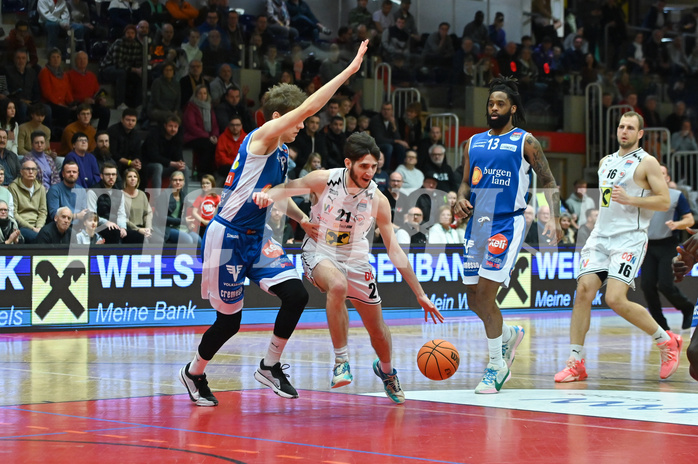 Basketball, Superliga 2023/24, Grunddurchgang 18. Runde, Flyers Wels vs. Oberwart,
