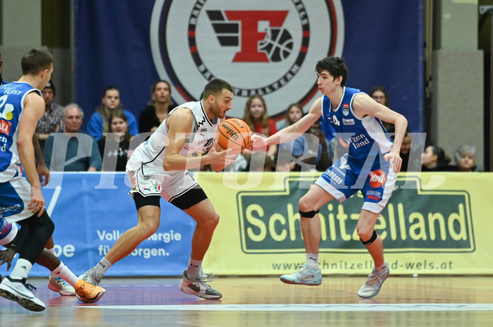 Basketball, Superliga 2023/24, Grunddurchgang 18. Runde, Flyers Wels vs. Oberwart Gunners,
