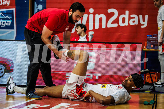 Basketball, Basketball Austria CUP 2023/24, Finale, Traiskirchen Lions, Flyers Wels, Jaquan Lawrence (40)