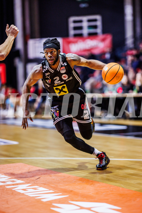 Basketball, Win2Day Superliga 2024/25, Grunddurchgang 17.Runde, BC Vienna, Flyers Wels, Damion Rosser (2)