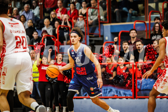 Basketball, win2day Basketball Superliga 2024/25, Grunddurchgang 20.Runde, Traiskirchen Lions, BBC Nord Dragonz, Lukas Hahn (25)