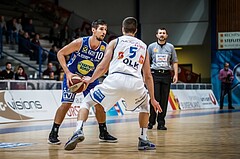 Basketball, ABL 2018/19, Grunddurchgang 17.Runde, Oberwart Gunners, Gmunden Swans, Toni Blazan (10)