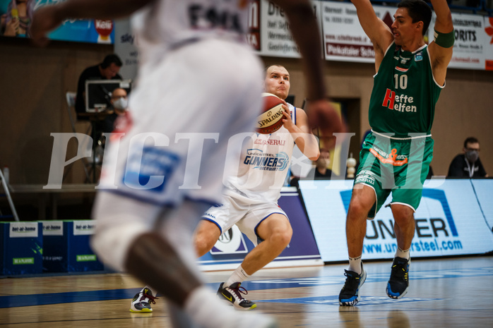 Basketball, bet-at-home Basketball Superliga 2020/21, Grunddurchgang 1. Runde, Oberwart Gunners, Kapfenberg Bulls, Sebastian Käferle (7)