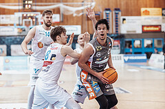 Basketball, Basketball Superliga 2023/24, Grunddurchgang 20.Runde, Oberwart Gunners, Klosterneuburg Dukes, Florian Koeppel (8), Duje Dukan (23)