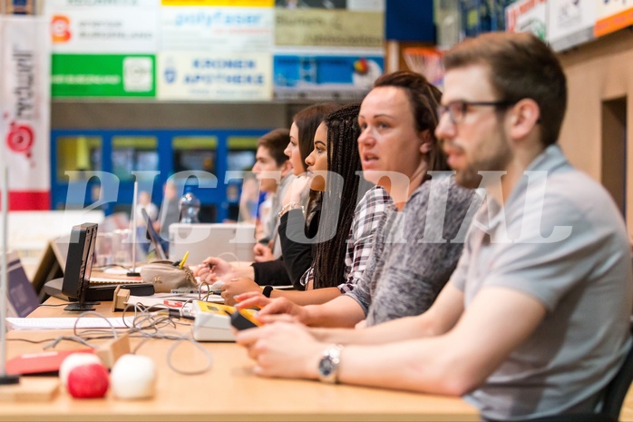 Basketball, ABL 2016/17, Grunddurchgang 31.Runde, Oberwart Gunners, UBSC Graz, Schreibertisch