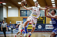 Basketball, Admiral Basketball Superliga 2019/20, Grunddurchgang 17.Runde, Traiskirchen Lions, Oberwart Gunners, Sebastian Lesny (4)