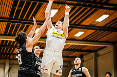 Basketball, Basketball Zweite Liga 2024/25, Grunddurchgang 13.Runde, Mattersburg Rocks, Güssing Blackbirds, Asdren Drew Koka (22)
