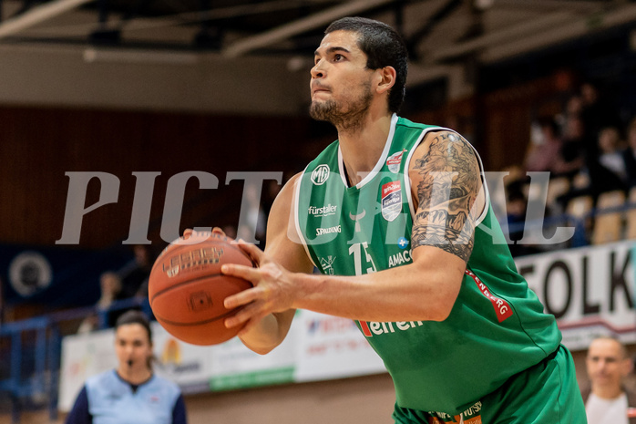 Basketball, Basketball Superliga 2022/23, Grunddurchgang Runde 21 , Oberwart Gunners, Kapfenberg Bulls, Brad Greene (15)