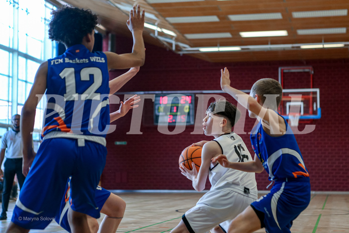 31.03.2025 Österreichischer Basketballverband 2024/25, SLMU14 Basket Flames WAT vs. FSN Baskets Wels