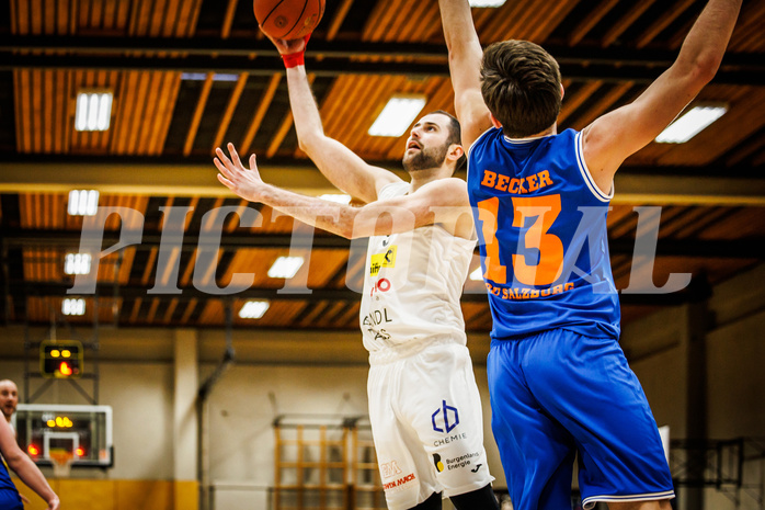 Basketball, Basketball Zweite Liga 2022/23, Playoff, Viertelfinale Spiel 2, Mattersburg Rocks, BBU Salzburg, Tobias Winkler (9)