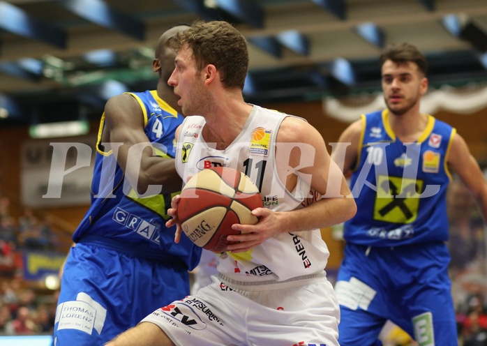 Basketball ABL 2017/18, Grunddurchgang 24.Runde Gmunden Swans vs. UBSC Graz