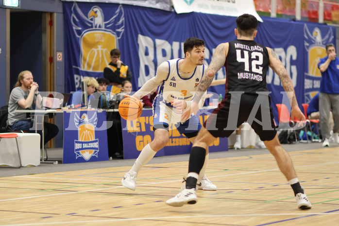 Basketball Zweite Liga 2024/25, Grunddurchgang 12.Runde BBU Salzburg vs. Mistelbach Mustangs


