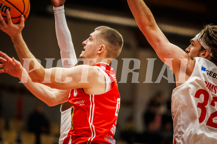 Basketball, win2day Basketball Superliga 2024/25, Grunddurchgang 8.Runde, SKN St. Pölten, Flyers Wels, Gavrilo Tepic (4)