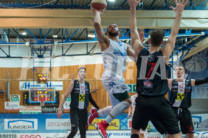 Basketball, ABL 2017/18, Grunddurchgang 21.Runde, Oberwart Gunners, WBC Wels, Louis Dabney Jr. (5)