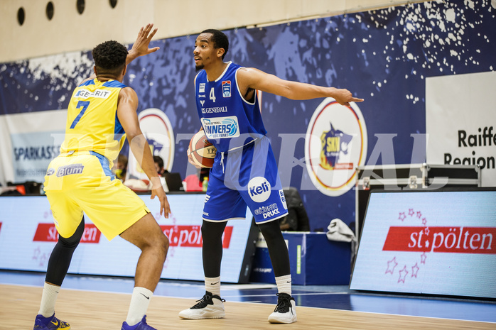 Basketball, bet-at-home Basketball Superliga 2020/21, Grunddurchgang 15. Runde, SKN St. Pölten Basketball, Oberwart Gunners, Laurence Alexander (4)