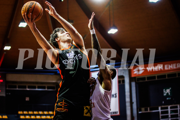 Basketball, Win2Day Superliga 2023/24, 2. Qualifikationsrunde, BC Vienna, Fürstenfeld Panthers, Milan Dokmanovic (12)