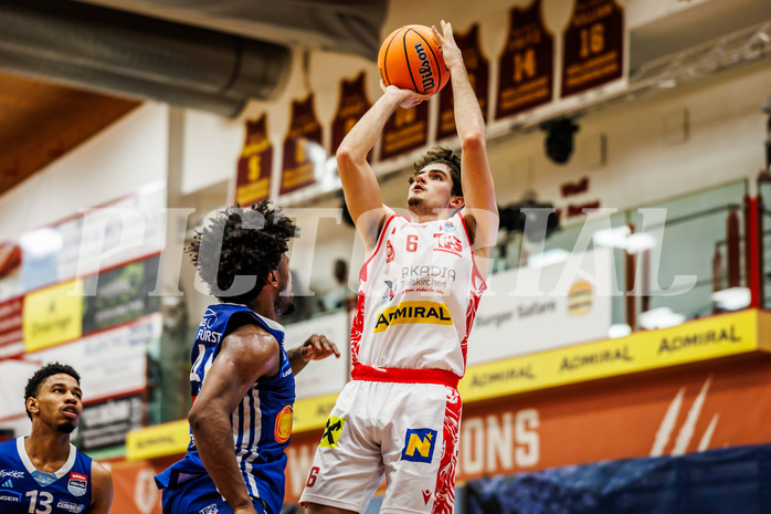 Basketball, win2day Basketball Superliga 2024/25, Grunddurchgang 6.Runde, Traiskirchen Lions, Oberwart Gunners, Aleksej Kostic (6)