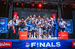 Basketball, Win2Day Superliga 2022/23, Playoff, Finale Spiel 4, BC Vienna, Gmunden Swans, 