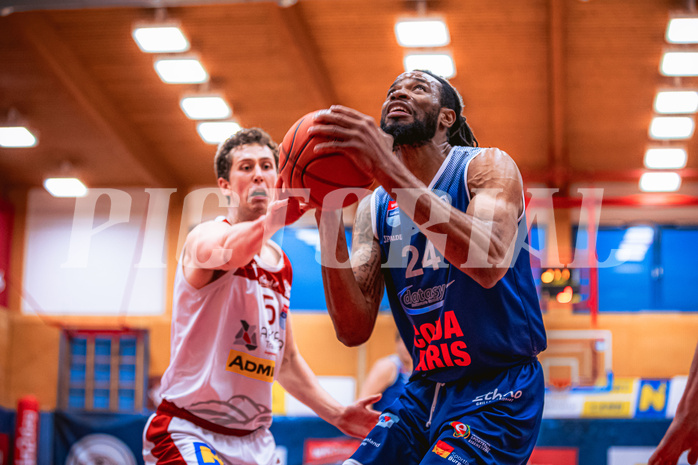 Basketball, Win2Day Superliga 2022/23, 6. Qualifikationsrunde, Traiskirchen Lions, BBC Nord Dragonz, Aristide Boya (24)
