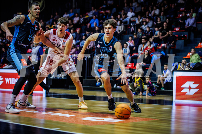 Basketball, Win2Day Superliga 2023/24, Grunddurchgang 8.Runde, BC Vienna, Vienna Timberwolves, Daniele Kuchar (22)
