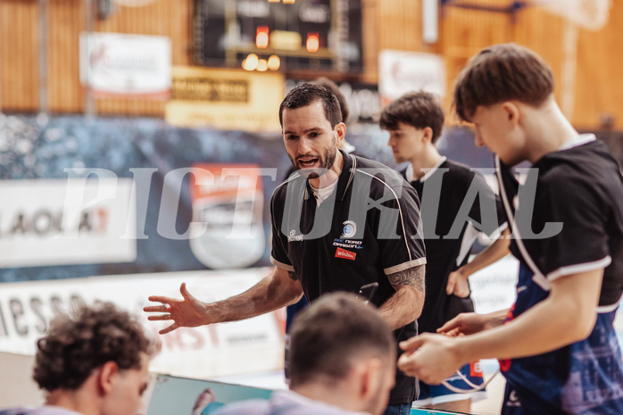 Basketball, Basketball Superliga 2023/24 , Qualifikationsrunde 4, Oberwart Gunners, BBC Nord Dragonz, Felix Jambor (Head Coach)