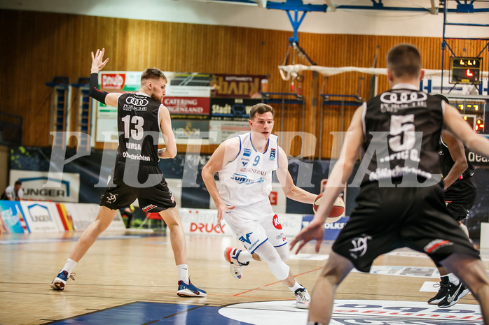 Basketball, bet-at-home Basketball Superliga 2020/21, Platzierungsrunde, 5. Runde, Oberwart Gunners, Flyers Wels, Edi Patekar (9)