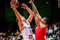 Basketball, AUT vs. NOR, Austria, Norway, Benedikt Güttl (21), Chris-Ebou Ndow (5)