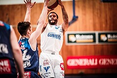 Basketball, ABL 2017/18, Grunddurchgang 33.Runde, Oberwart Gunners, Kapfenberg Bulls, Jerome Seagears (5)