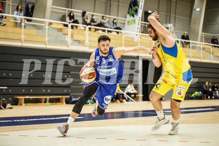 Basketball, bet-at-home Basketball Superliga 2020/21, Grunddurchgang 15. Runde, SKN St. Pölten Basketball, Oberwart Gunners, Ignas Fiodorovas (5)