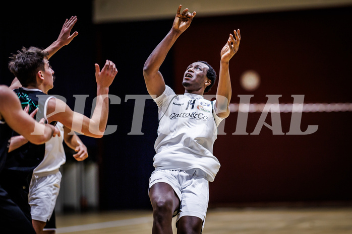 Basketball, Basketball Zweite Liga 2023/24, Grunddurchgang 17.Runde, Basket Flames, Union Deutsch Wagram Alligators, Kingsley Fobi (14)