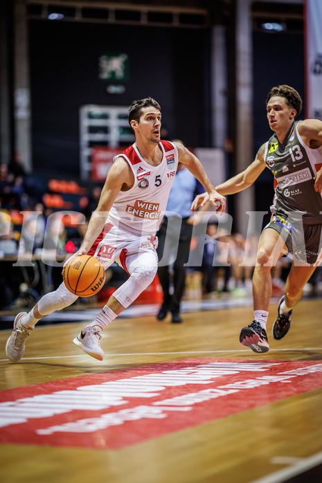 Basketball, Win2Day Superliga 2023/24, Grunddurchgang 18.Runde, BC Vienna, Klosterneuburg Dukes, Bogic Vujosevic (5)