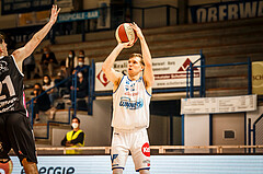 Basketball, bet-at-home Basketball Superliga 2020/21, Grunddurchgang, 4. Runde, Oberwart Gunners, Raiffeisen Flyers Wels, Jonathan Knessl (12)