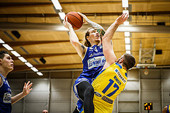 Basketball, bet-at-home Basketball Superliga 2021/22, Grunddurchgang 15.Runde, SKN St. Pölten Basketball, Oberwart Gunners, Travis Atson (4)