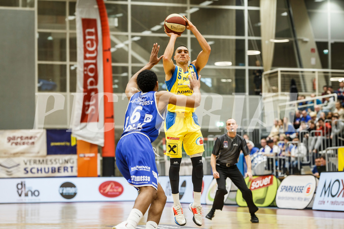 Basketball, Admiral Basketball Superliga 2019/20, Grunddurchgang 15.Runde, SKN St. Pölten Basketball, Oberwart Gunners, Philip Jalalpoor (5)