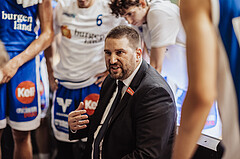 Basketball, Basketball Superliga 2023/24, Grundduchgang 2.Runde, Fürstenfeld Panthers, Oberwart Gunners, Horst Leitner (Head Coach)