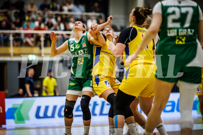 Basketball, Win2Day Basketball Damen Superliga 2023/24, Playoff, Finale Spiel 3, SKN St. Pölten, UBI Graz, Simone Sill (15)