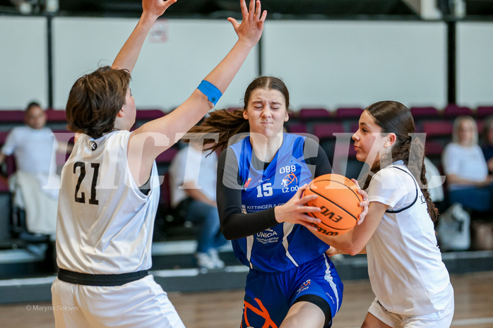 27.04.2025 Österreichischer Basketballverband 2024/25, SLWU16 VF Basket Flames UNION vs. DBB  Basketgirls Wels