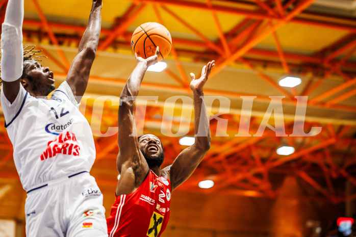 Basketball, win2day Basketball Superliga 2024/25, Grunddurchgang Runde 3, BBC Nord Dragonz, Flyers Wels, Damion Rosser (2)