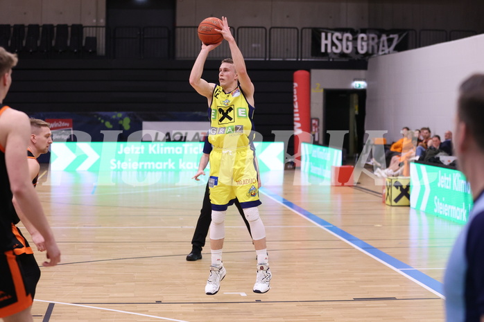 01.04.2023, Graz, Raiffeisen Sportpark Graz, Basketball Superliga 2022/23, 7. Qualifikationsrunde, UBSC Raiffeisen Graz vs. CITIES Panthers Fürstenfeld 