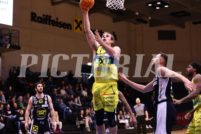 28.03.2025, Graz, Raiffeisen Sportpark Graz, Basketball Superliga 2024/25, 7. Platzierungsrunde, UBSC Graz - Gmunden Swans