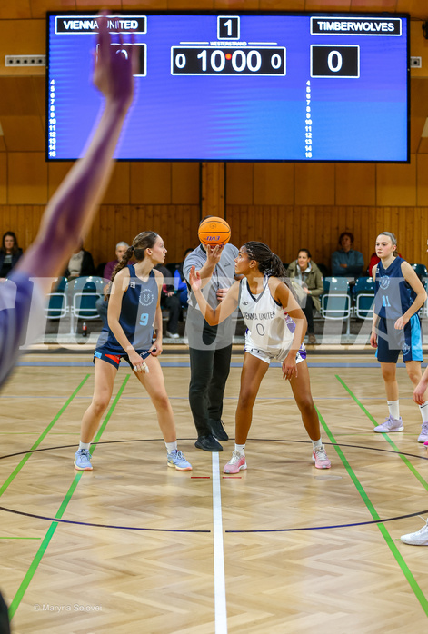 01.12.2024 Österreichischer Basketballverband 2024/25, SLWU19, Vienna United vs. Vienna Timberwolves