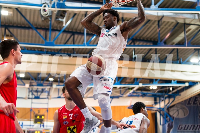 Basketball, ABL 2016/17, Playoff HF Spiel 5, Oberwart Gunners, WBC Wels, Jamari Traylor (9)