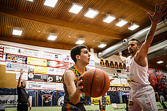 Basketball, bet-at-home Basketball Superliga 2021/22, Grunddurchgang18.Runde, Traiskirchen Lions, Klosterneuburg Dukes, Kostas Oikonomopoulos (25)