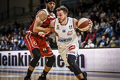Basketball, ABL 2018/19, Grunddurchgang 29.Runde, Oberwart Gunners, Traiskirchen Lions, Hayden Thomas Lescault (11)