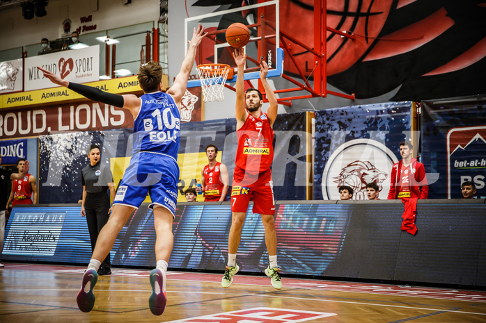 Basketball, bet-at-home Basketball Superliga 2021/22, Grunddurchgang 1.Runde, Traiskirchen Lions, Oberwart Gunners, Tihomir Vranjes (7)