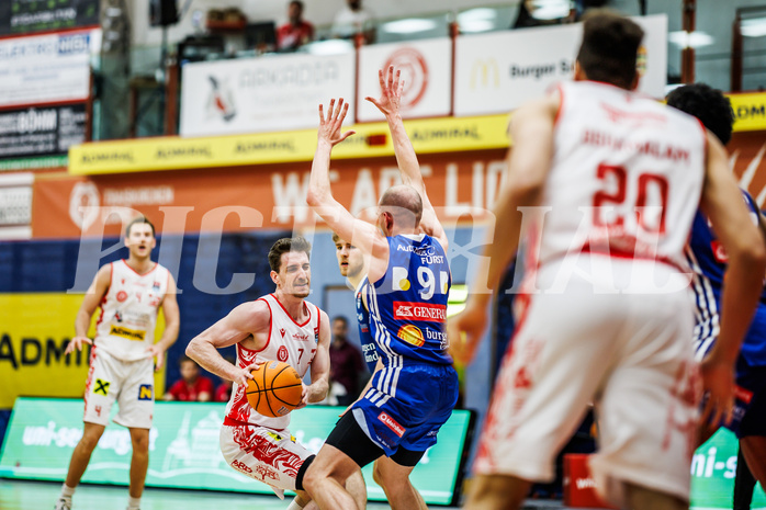 Basketball, Win2Day Superliga 2024/25, Playoffs, Halbfinale Spiel 2, Traiskirchen Lions, Oberwart Gunners, Benedikt Güttl (7)