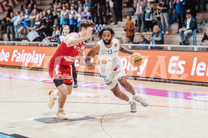 Basketball, Basketball Superliga 2023/24, Gunddurchgang 7. Runde, Oberwart Gunners, BC Vienna, Darko Bajo (13), Kris Monroe (13)